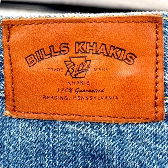 Bills Khakis Classic Fit 120z Denim Jeans, Medium Light Wash, Size 31 x 30 - Picture 6 of 10